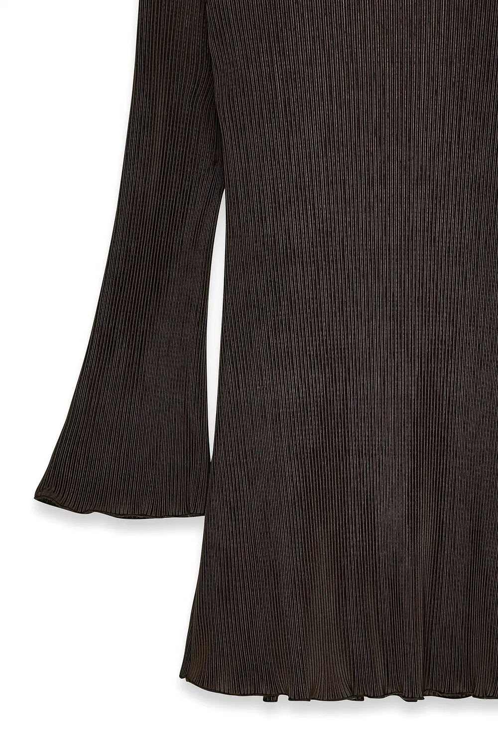 Pleated Mini Dress Brown
