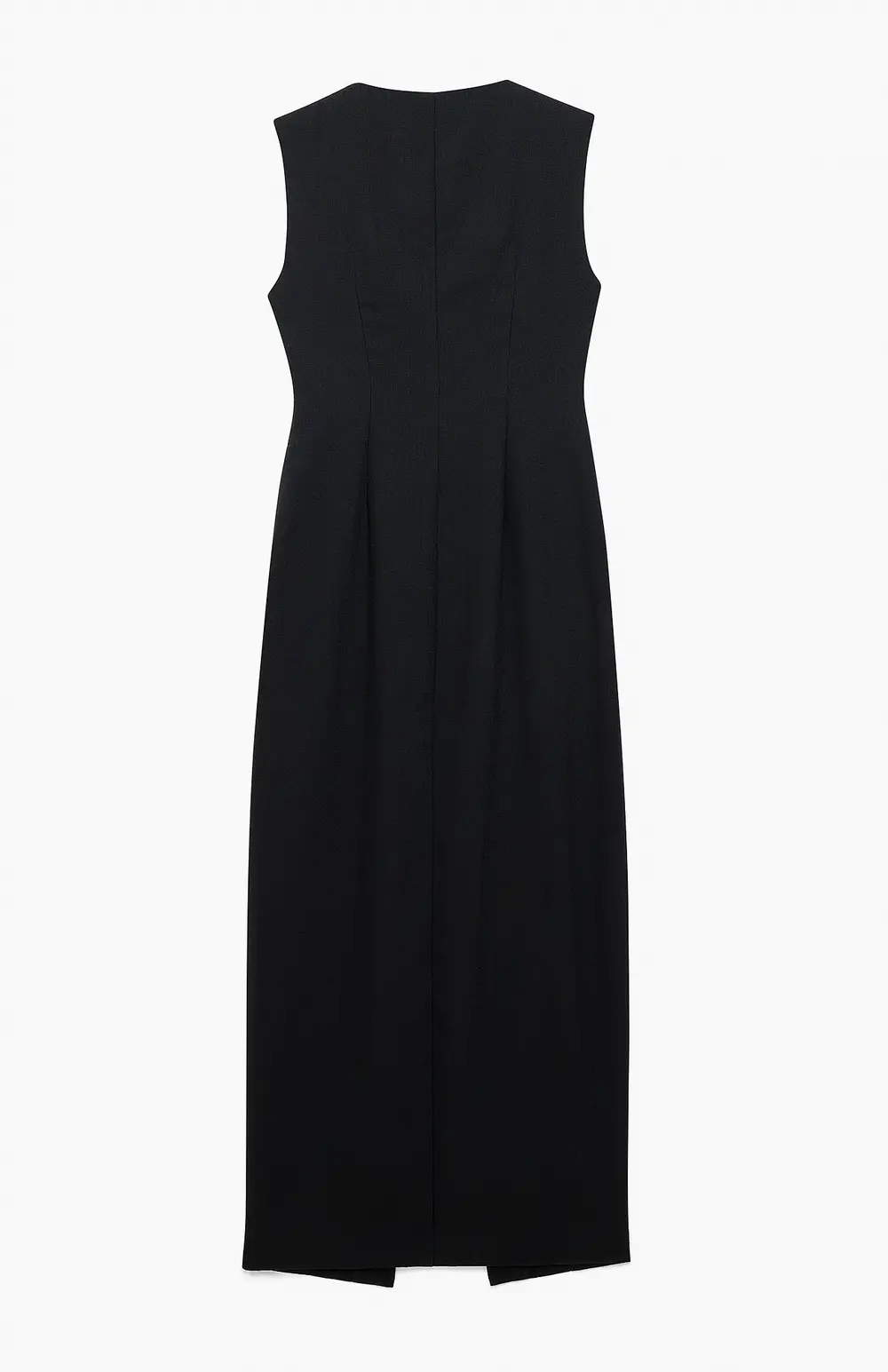 Tailored Square Neck Midi Dress Black