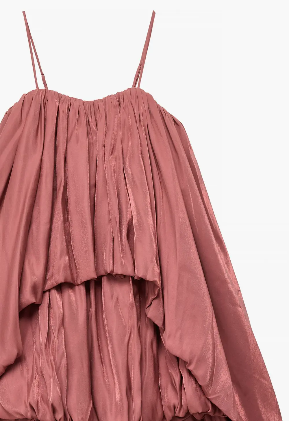 Trail Detail Flounce Mini Dress Pink
