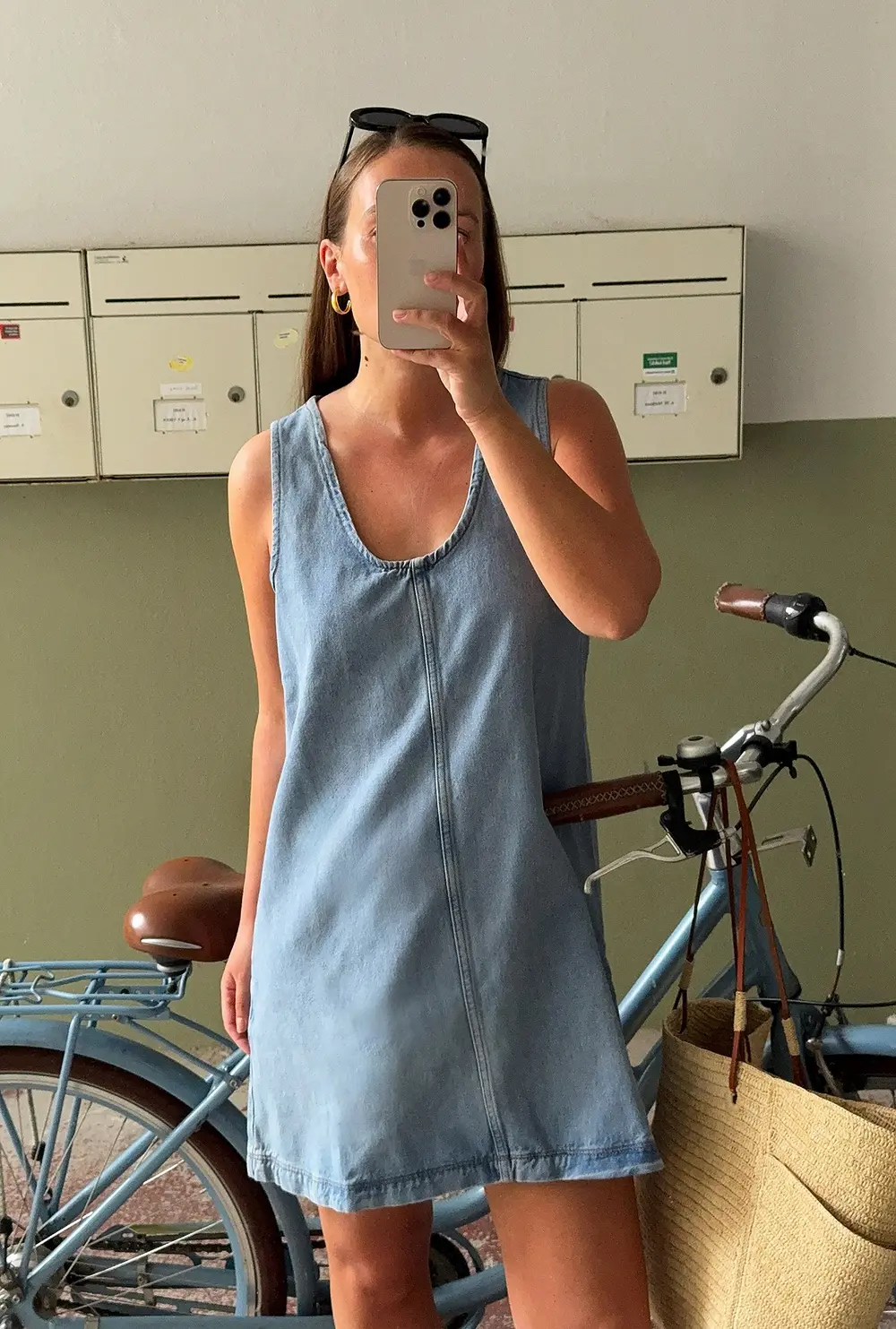 Denim Mini Dress Blue