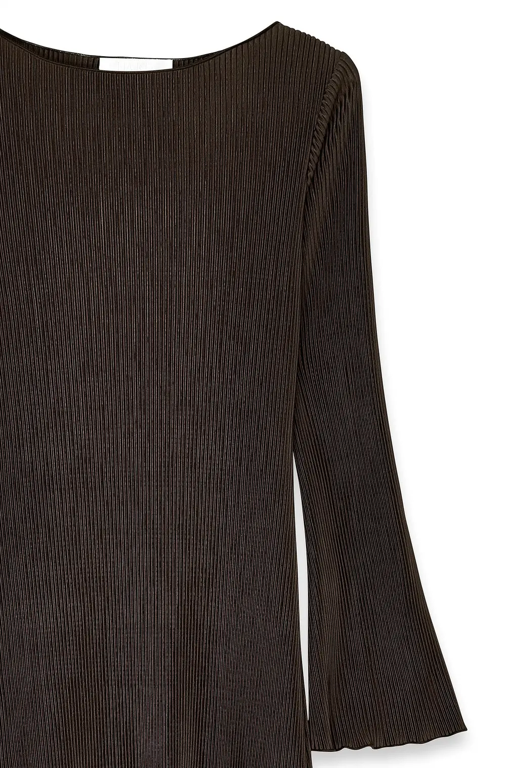 Pleated Mini Dress Brown