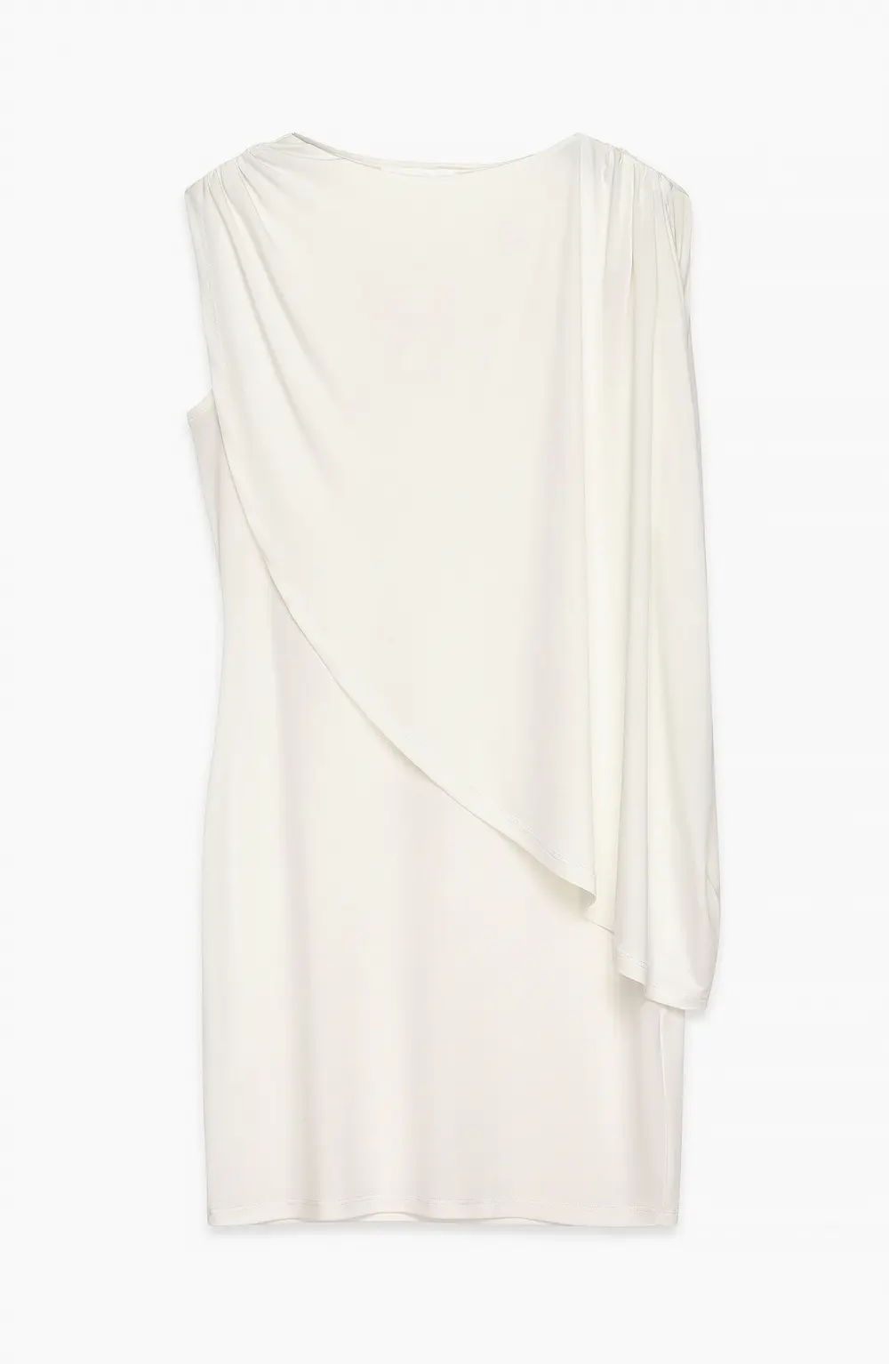 Draped Mini Cape Dress Offwhite