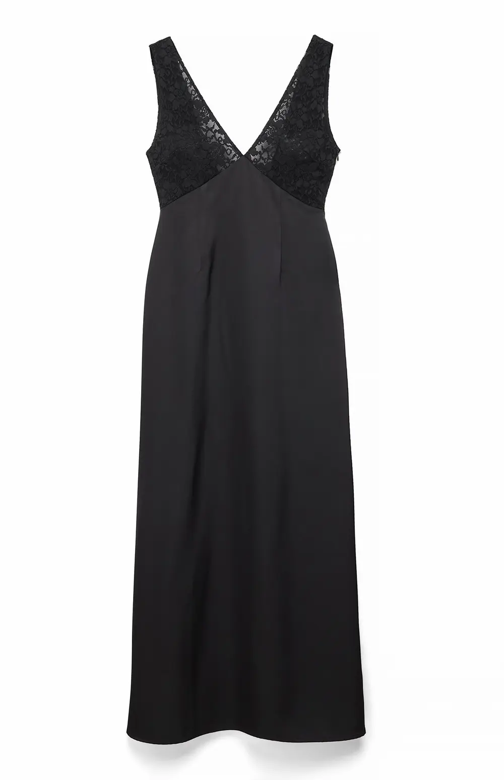 Lace Detail Maxi Dress Black