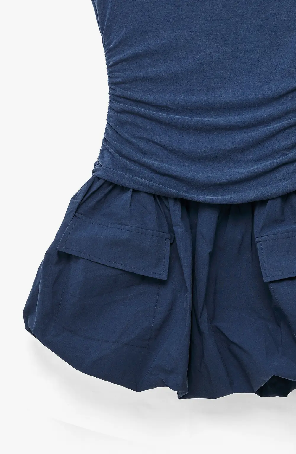 Modal Cargo Mini Dress Blue