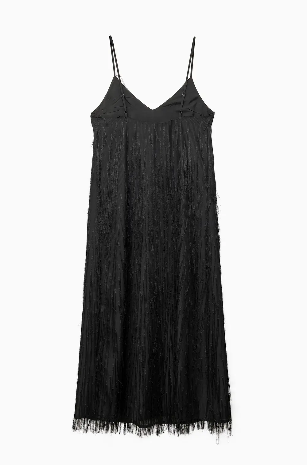 Fringe Maxi Dress Black