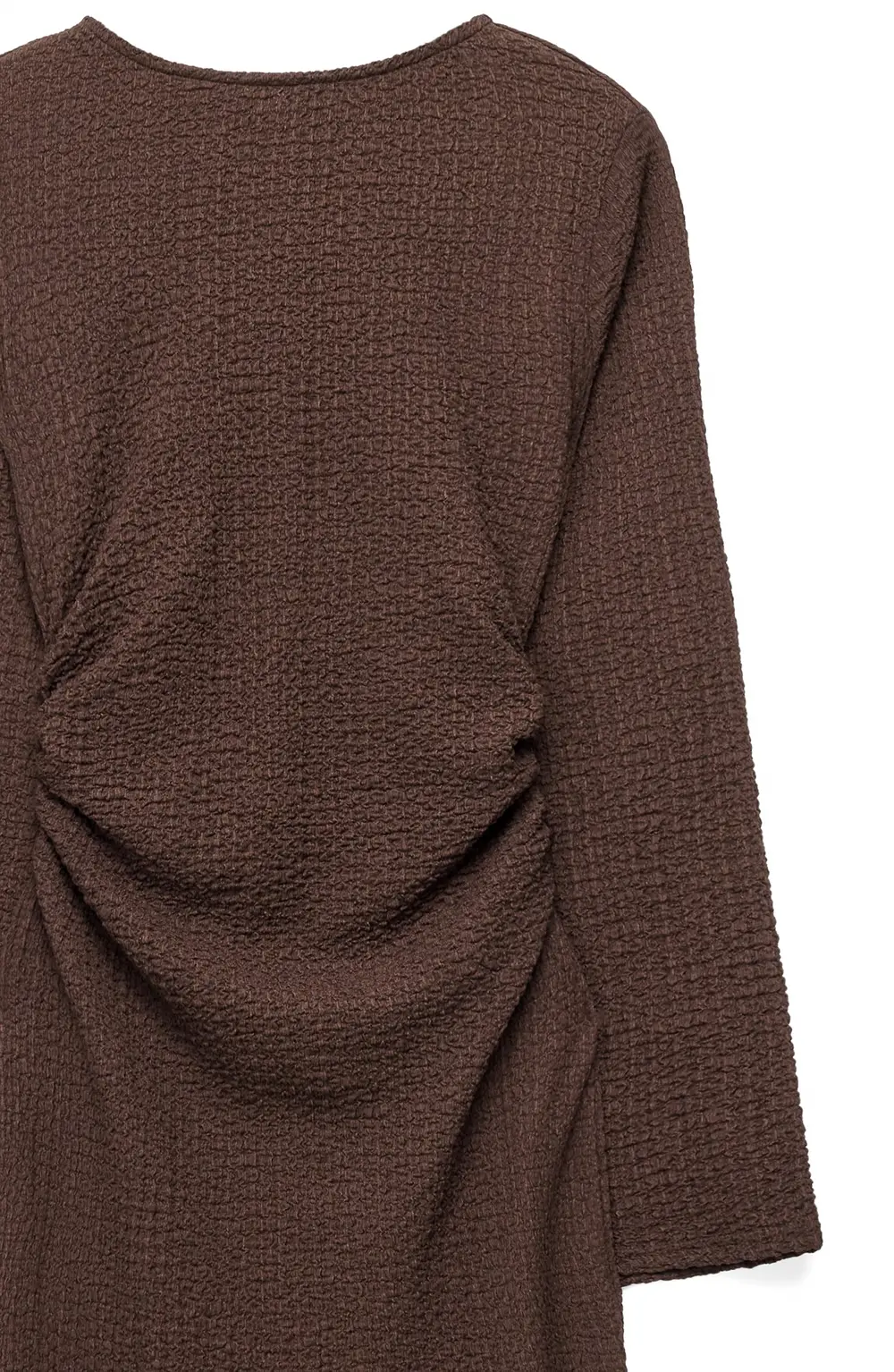 Open Back Structured Dress Brown