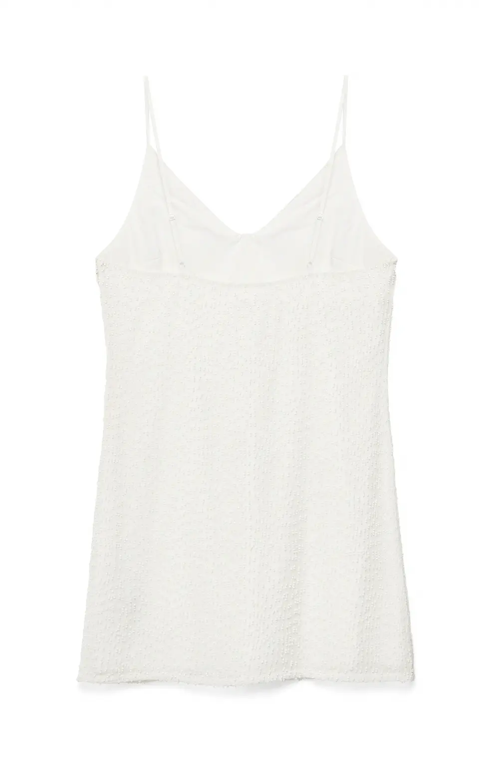 Beaded Strap Mini Dress White