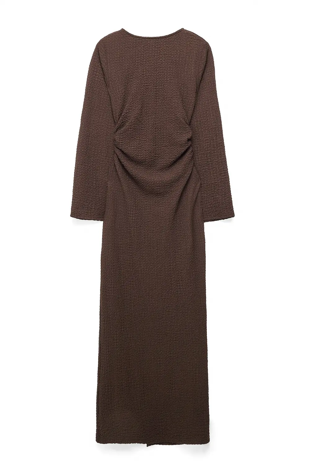 Open Back Structured Dress Brown