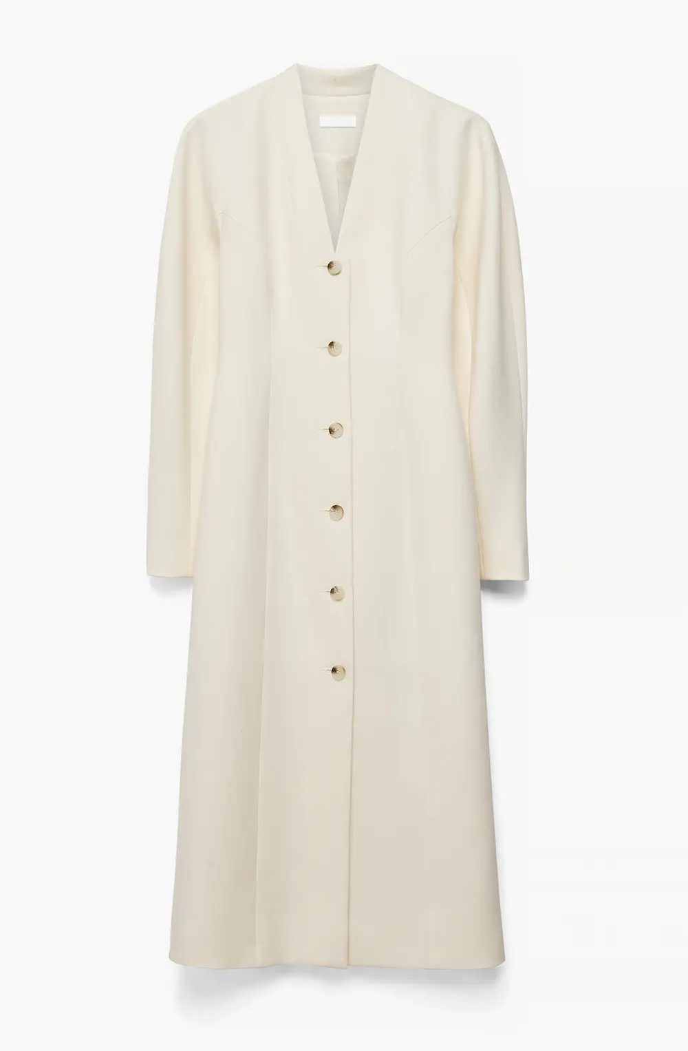 Rounded Shoulder Dress Offwhite