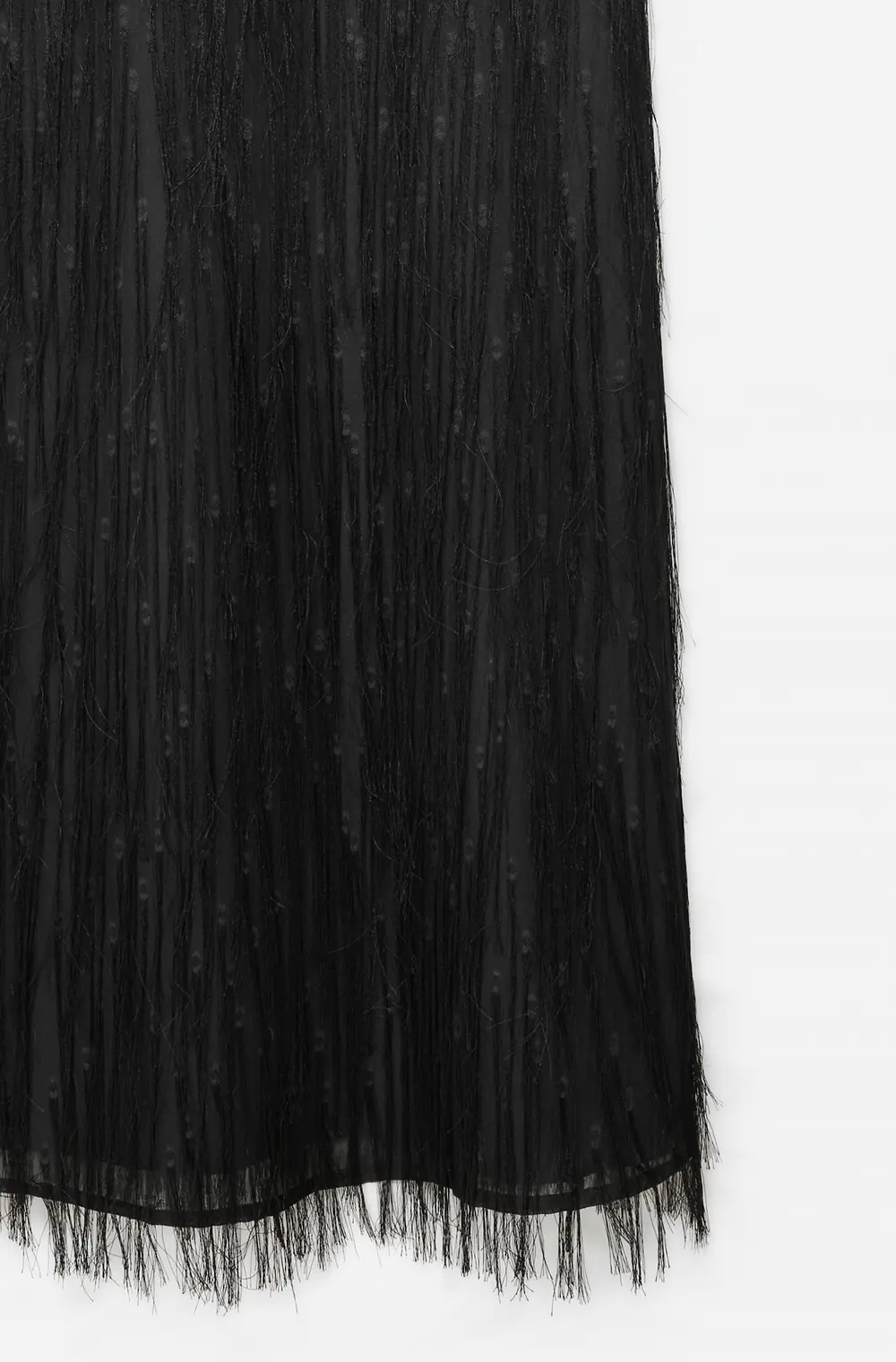 Fringe Maxi Dress Black