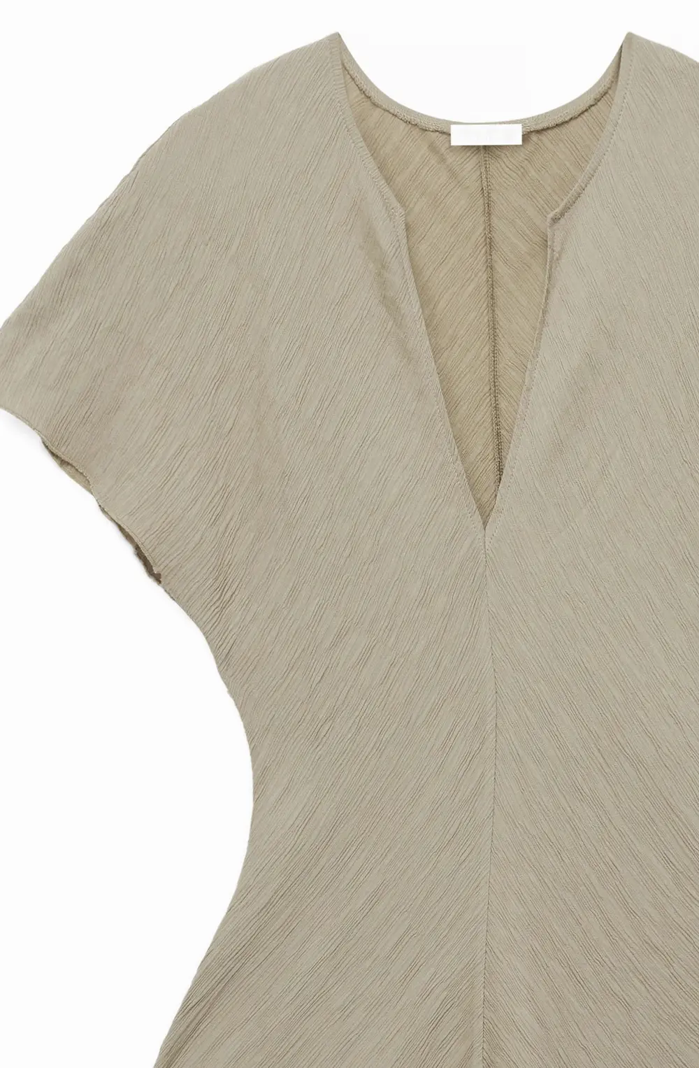 Crinkle Short Sleeve Maxi Dress Brown