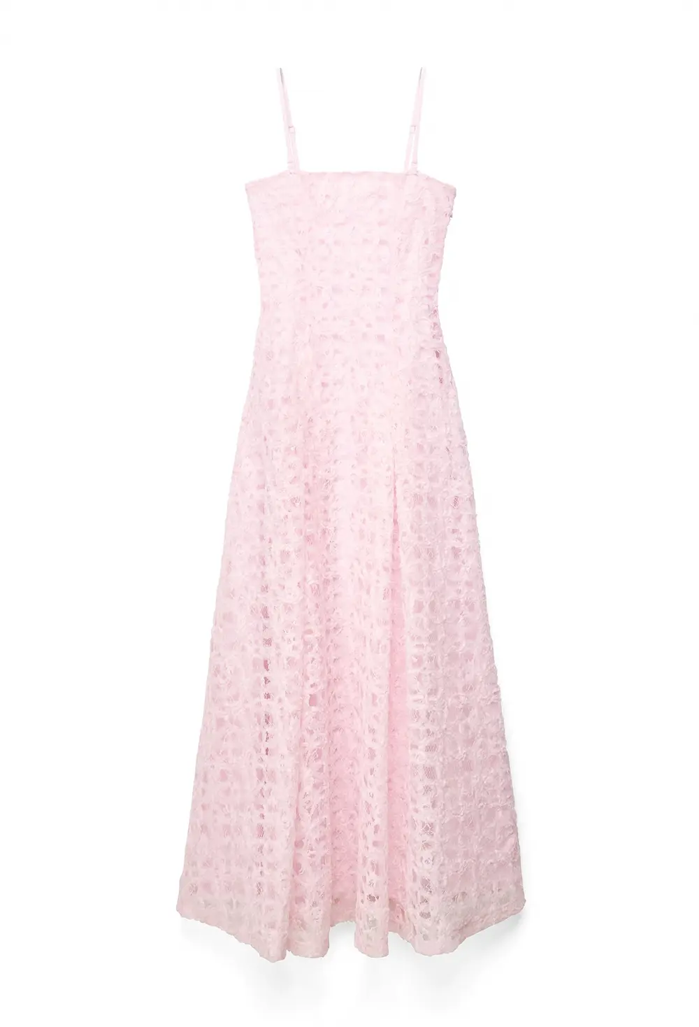 Applique Volume Maxi Gown Pink