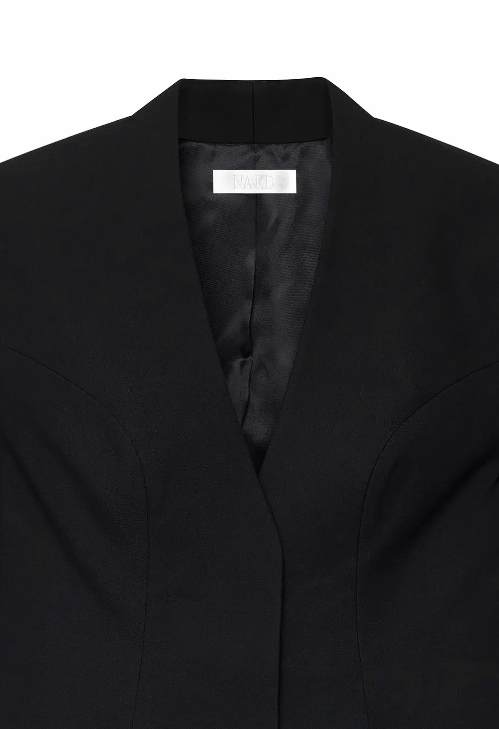 Tailored Sculpted Blazer Mini Dress Black