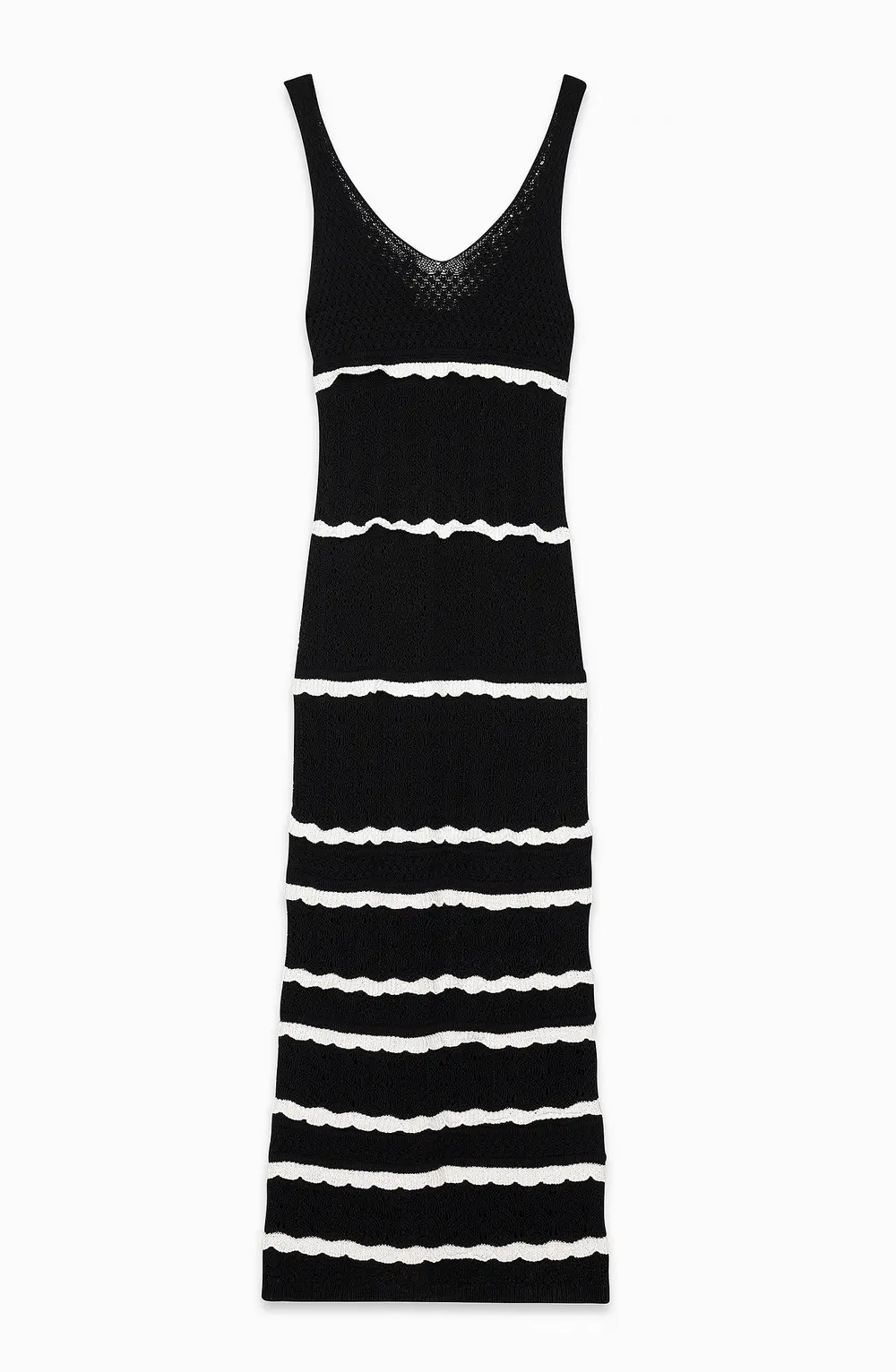 Knitted Crochet Maxi Dress White