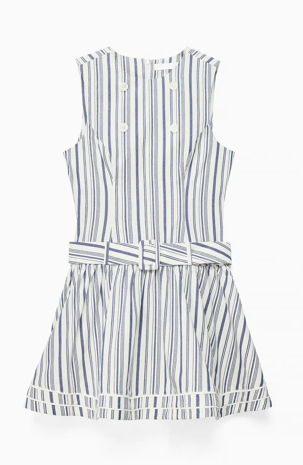 Striped Cotton Mini Dress Stripe