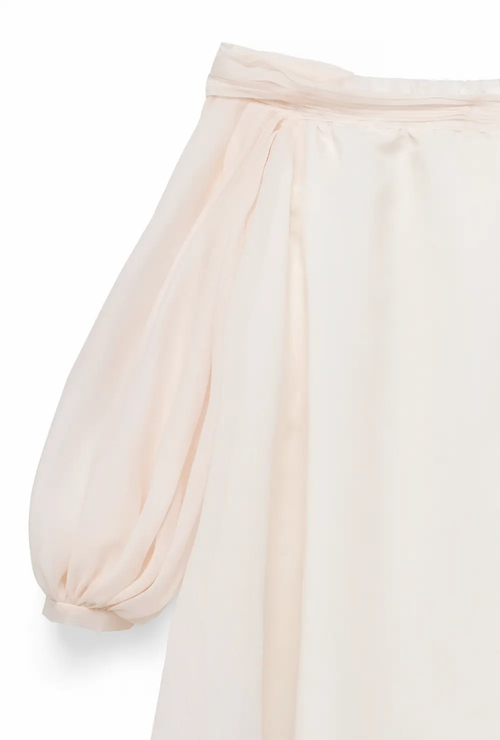 Organza Off Shoulder Mini Dress Offwhite