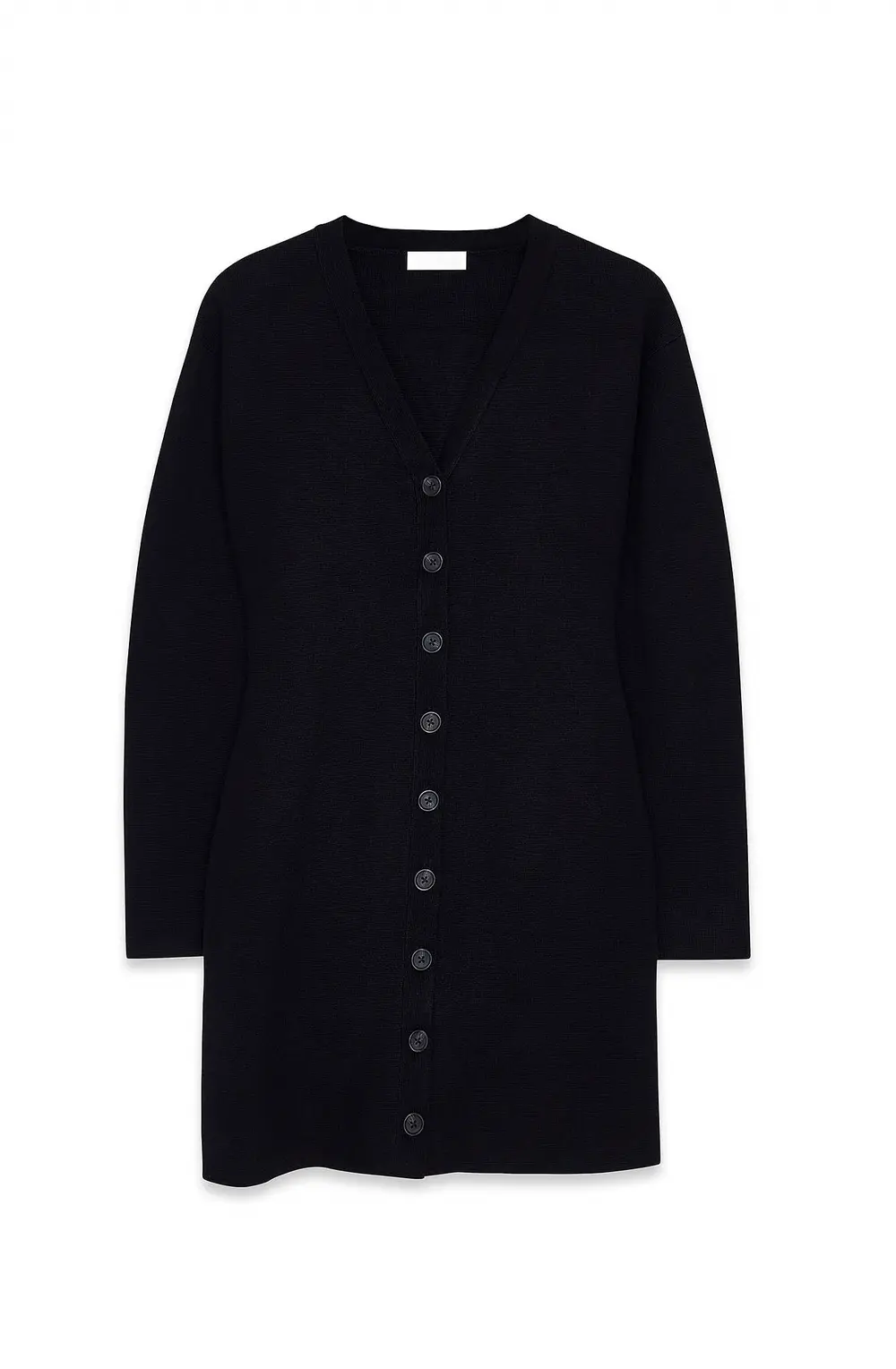 Knitted Sculptural Mini Dress Black