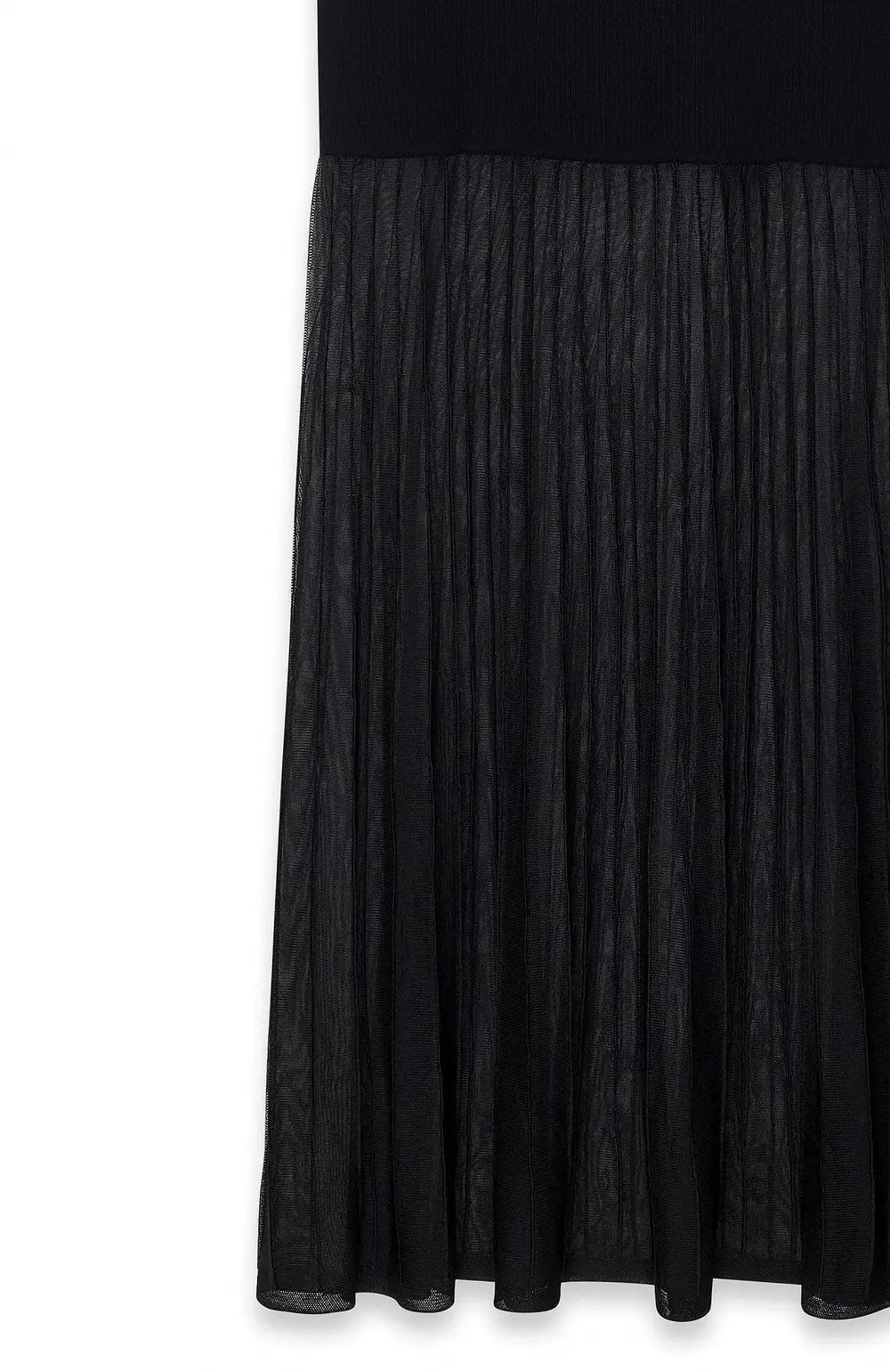 Knitted Sheer Maxi Dress Black