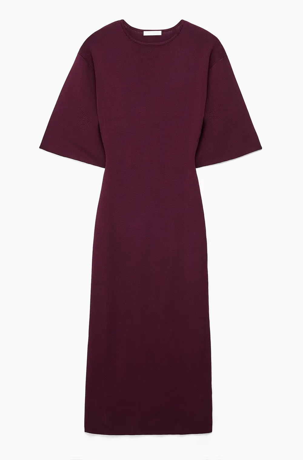 Knitted Midi Dress Burgundy