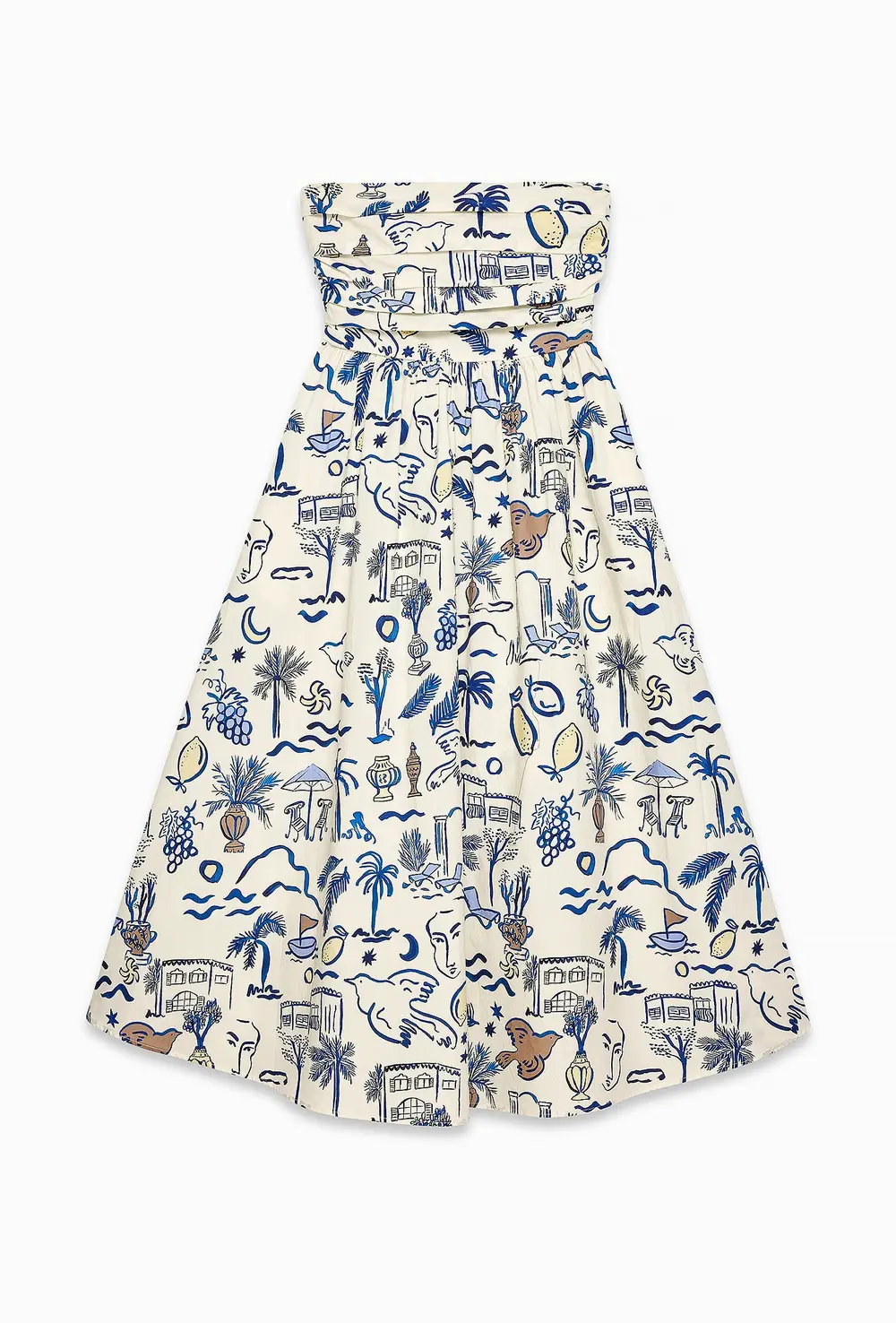 Bandeau Tie Back Dress Multicolor