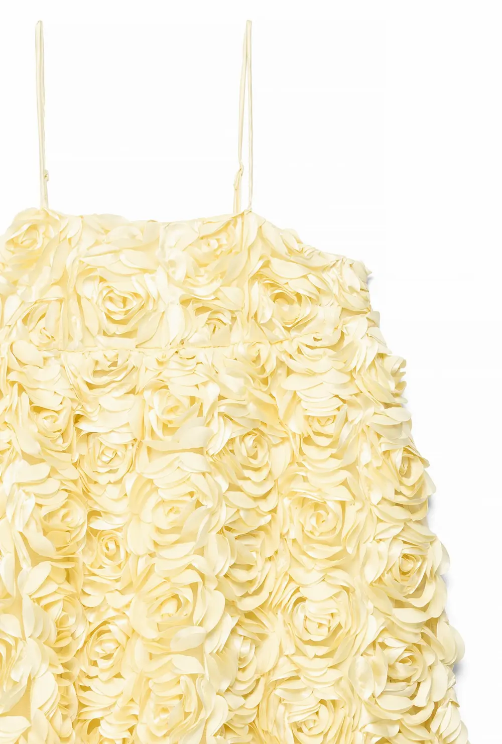 Rose Detail Mini Dress Yellow