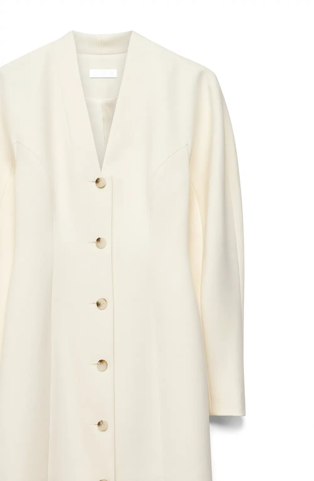 Rounded Shoulder Dress Offwhite