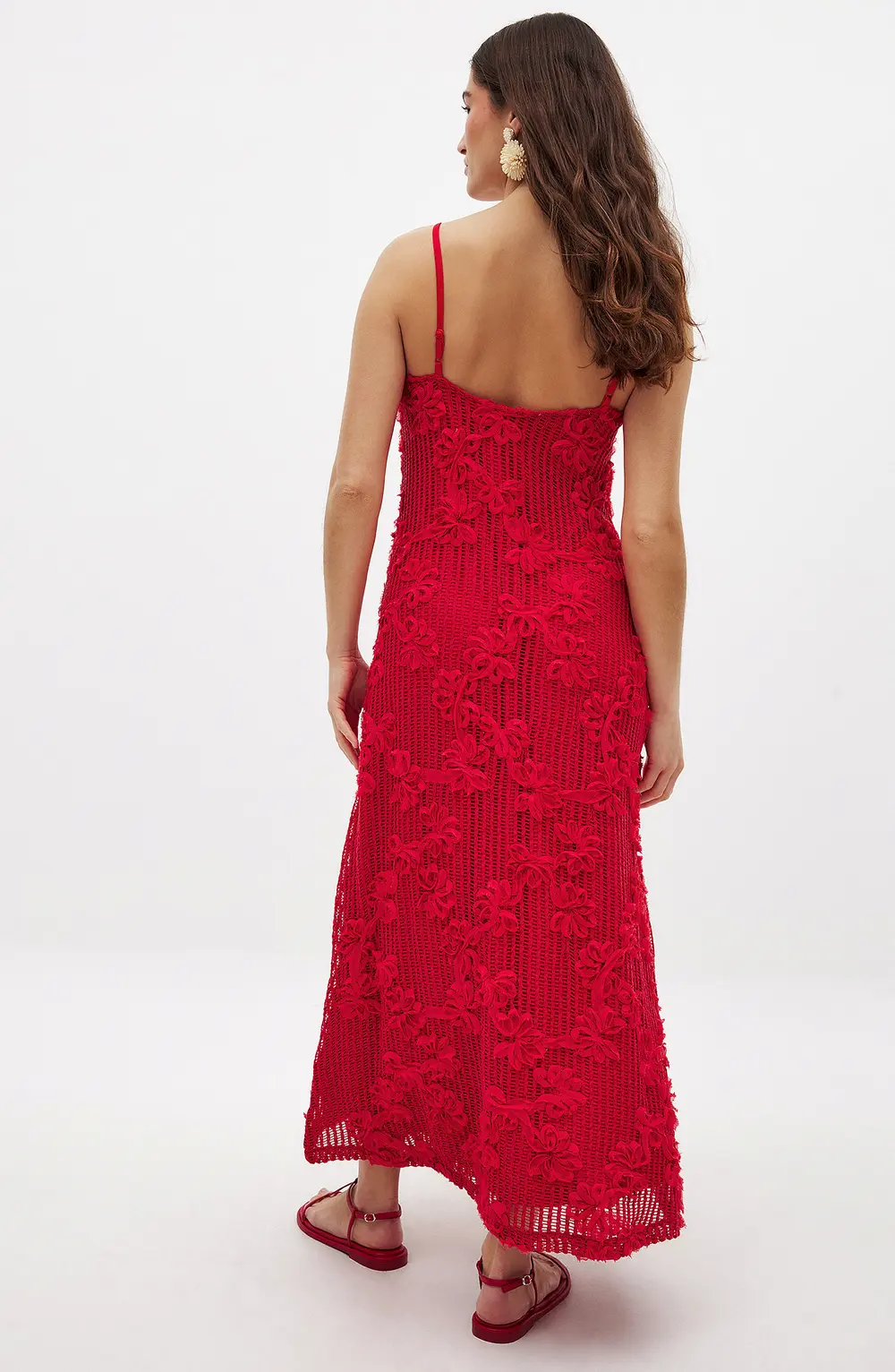 Floral Maxi Dress Red