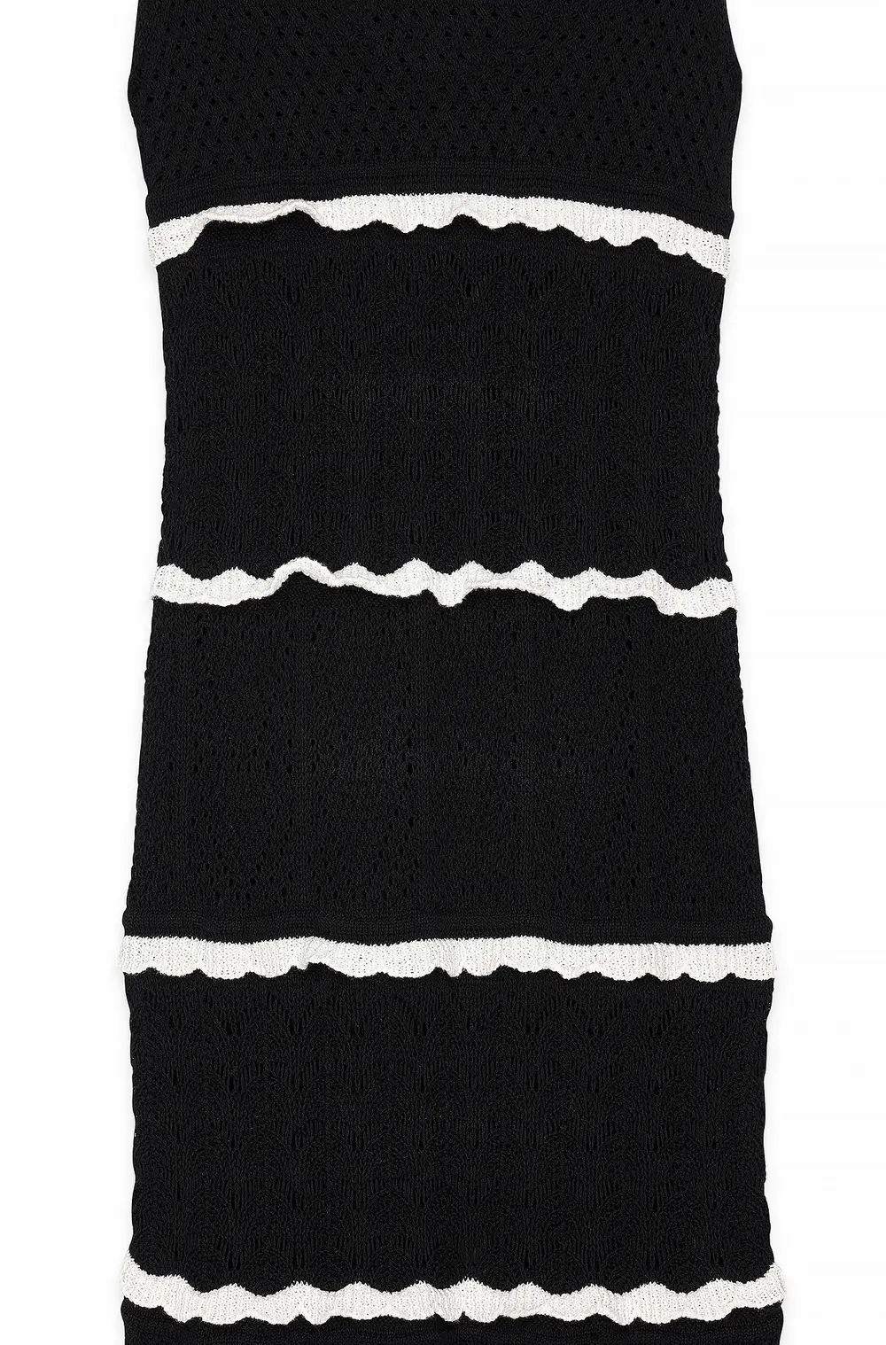 Knitted Crochet Maxi Dress White