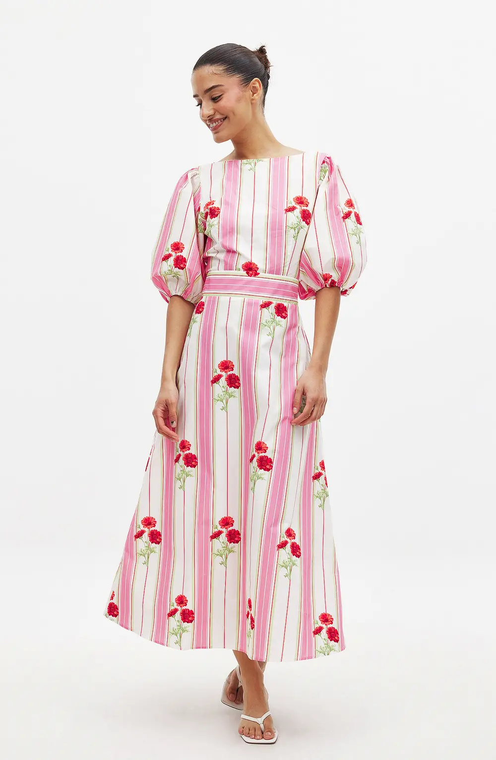 Tie Back Maxi Dress Multicolor