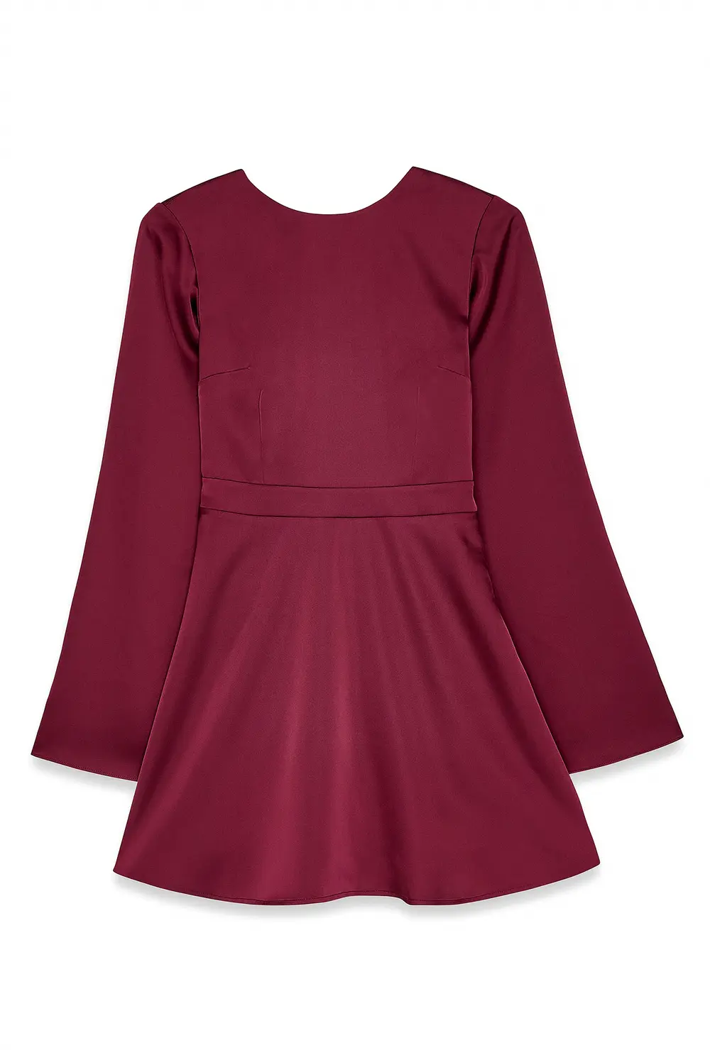 Open Back Mini Dress Burgundy