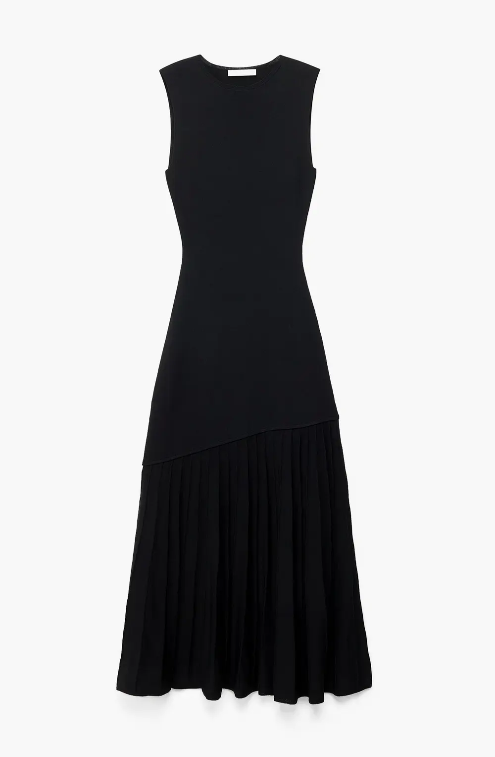 Knitted Sleeveless Combined Dress Black
