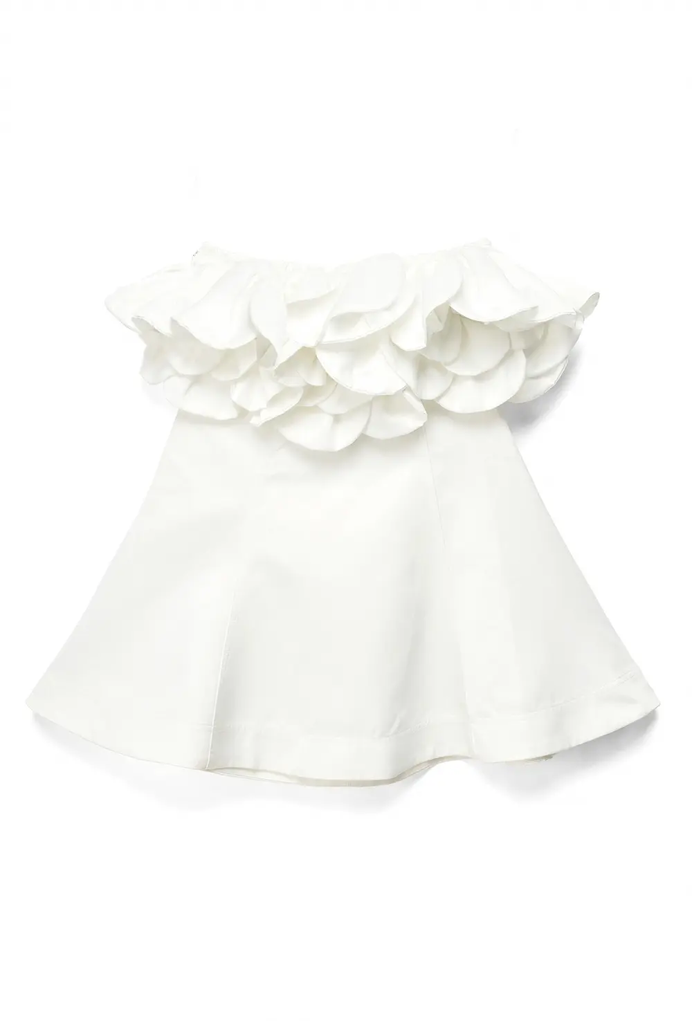 Flower Detail Bandeau Mini Dress White