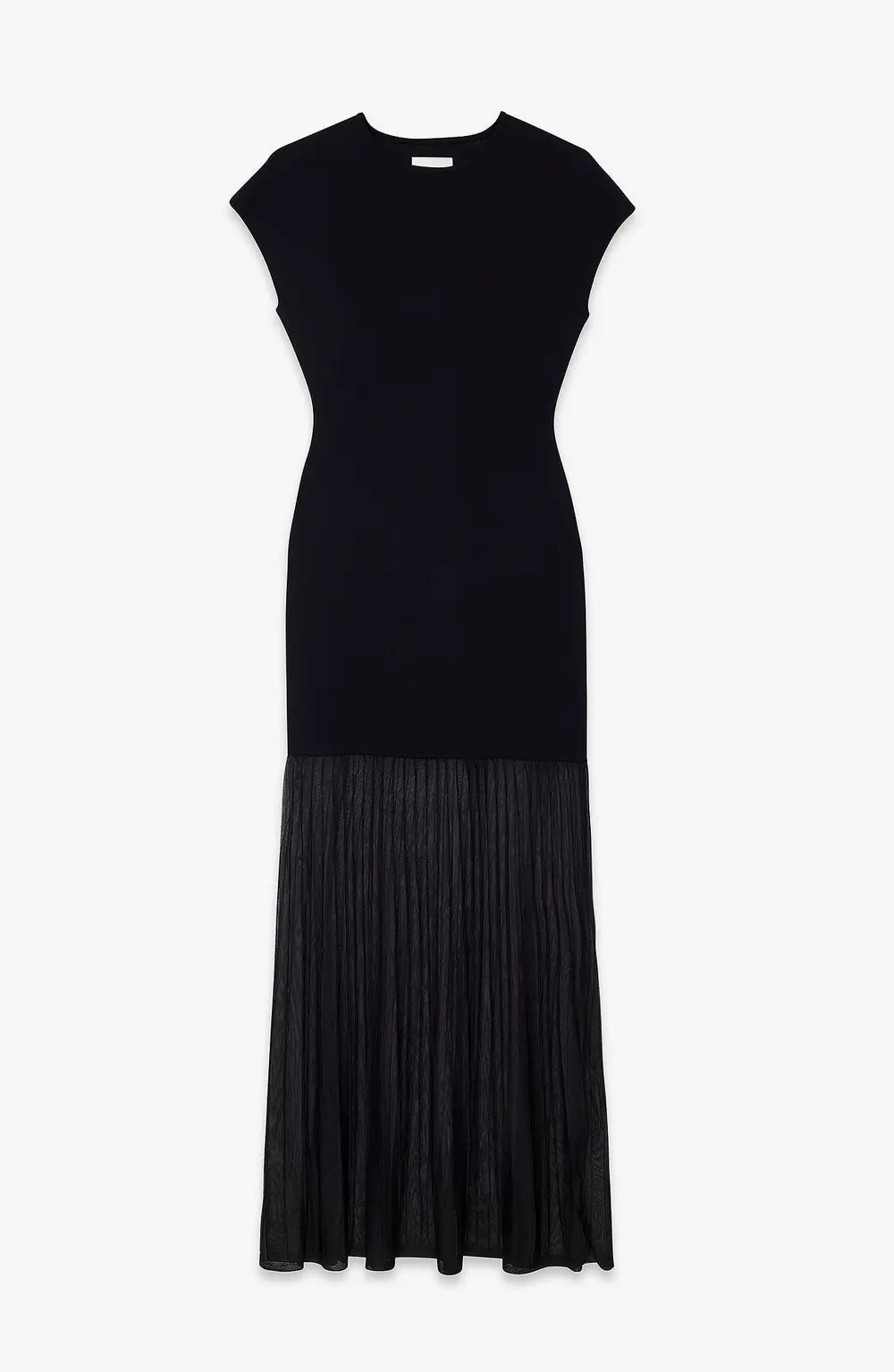 Knitted Sheer Maxi Dress Black