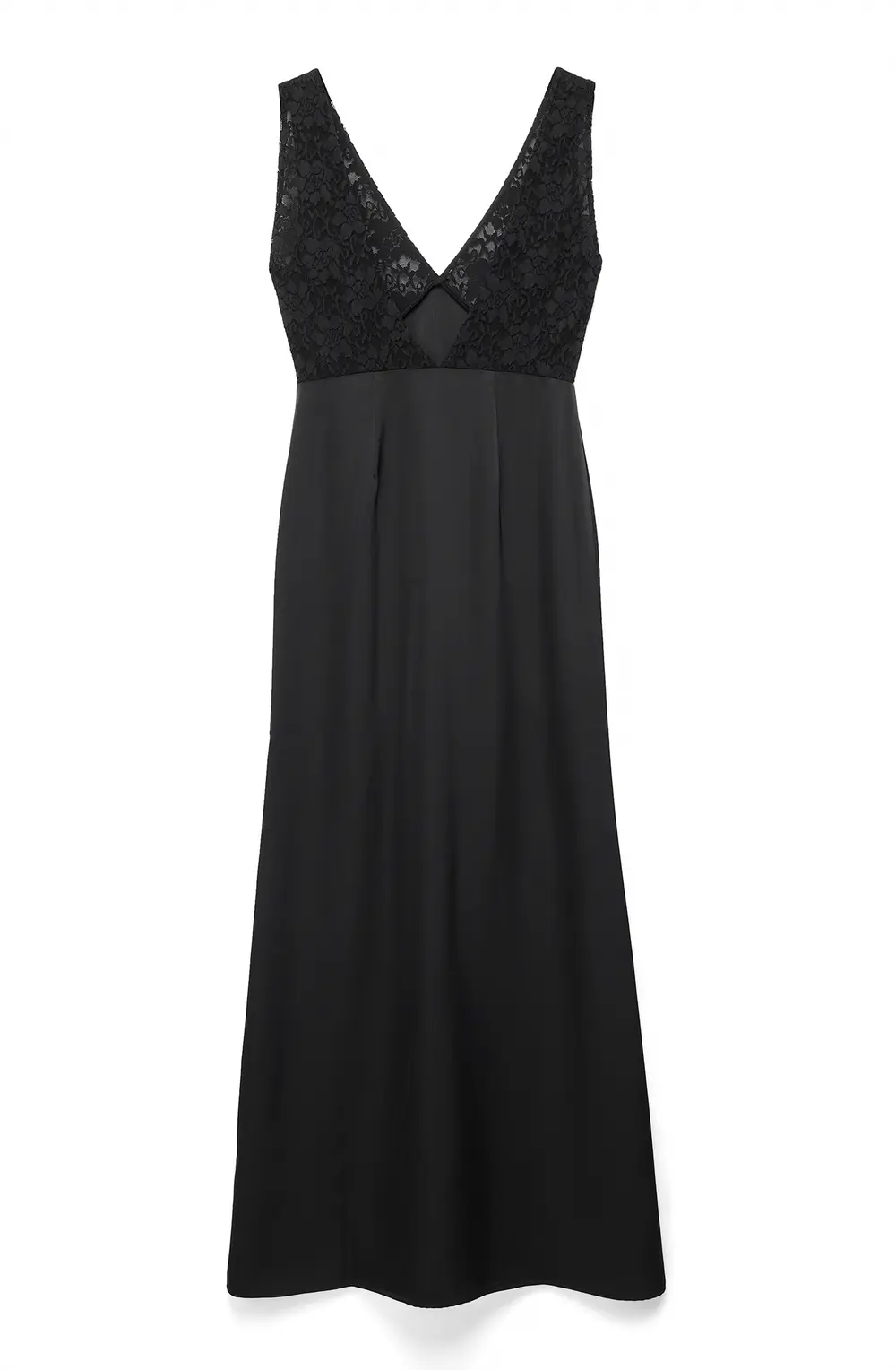 Lace Detail Maxi Dress Black