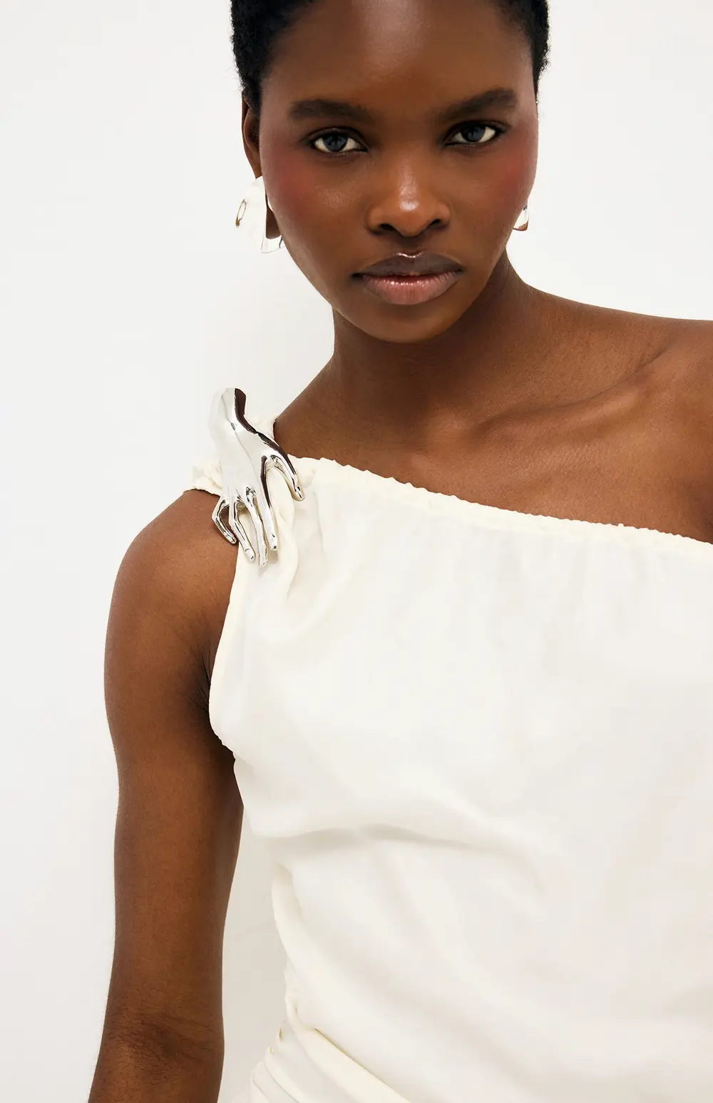 Draped Maxi Dress Beige