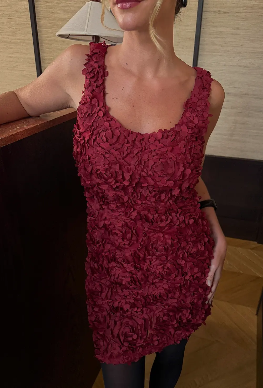 Mini Floral Dress Red