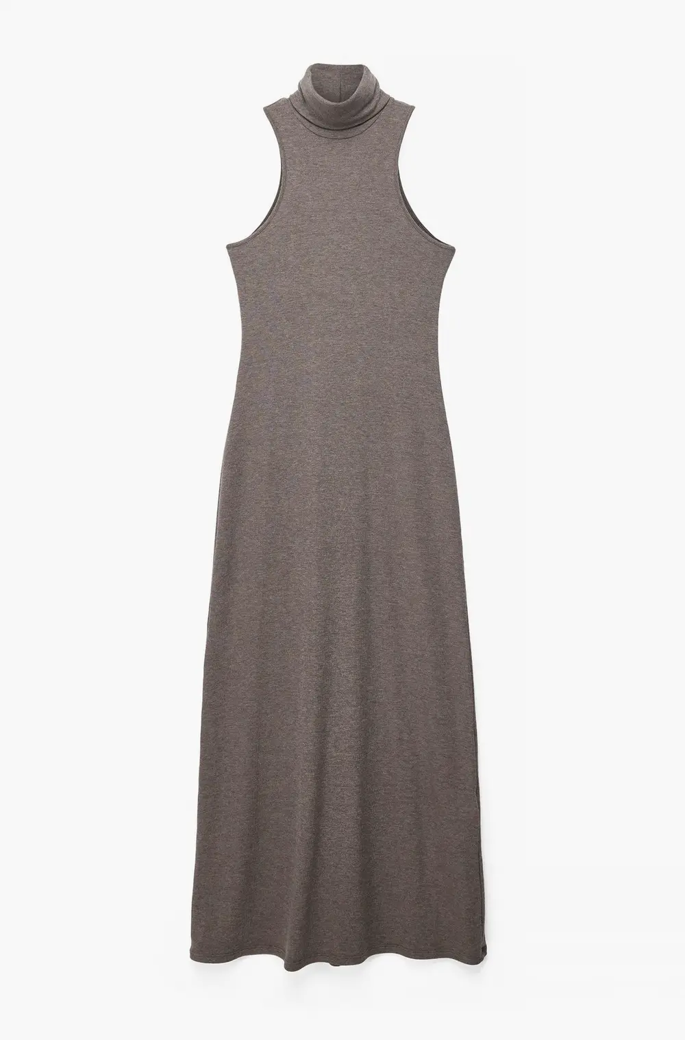 Maxi Sleeveless Polo Dress Brown