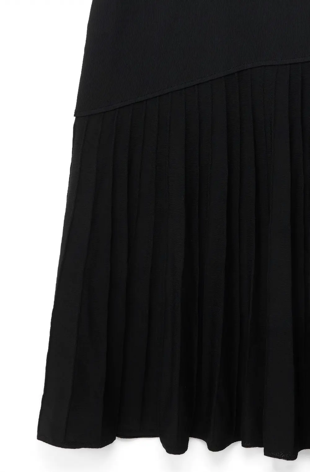 Knitted Sleeveless Combined Dress Black