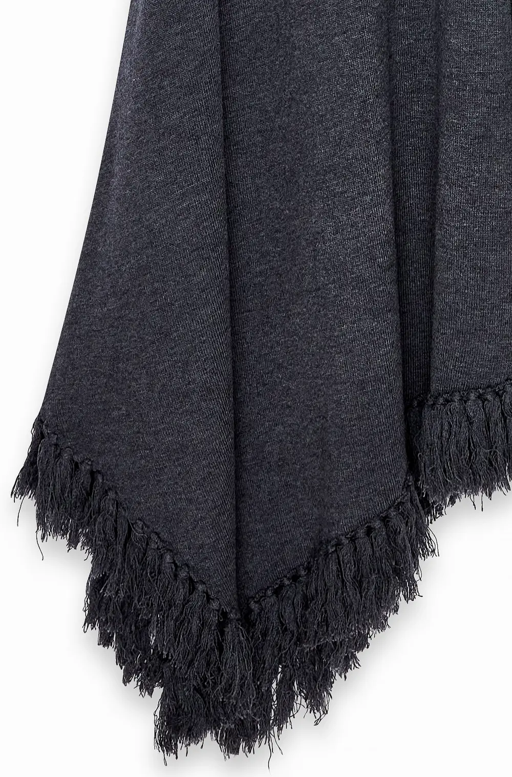 Knitted Asymmetric Hem Midi Dress Grey