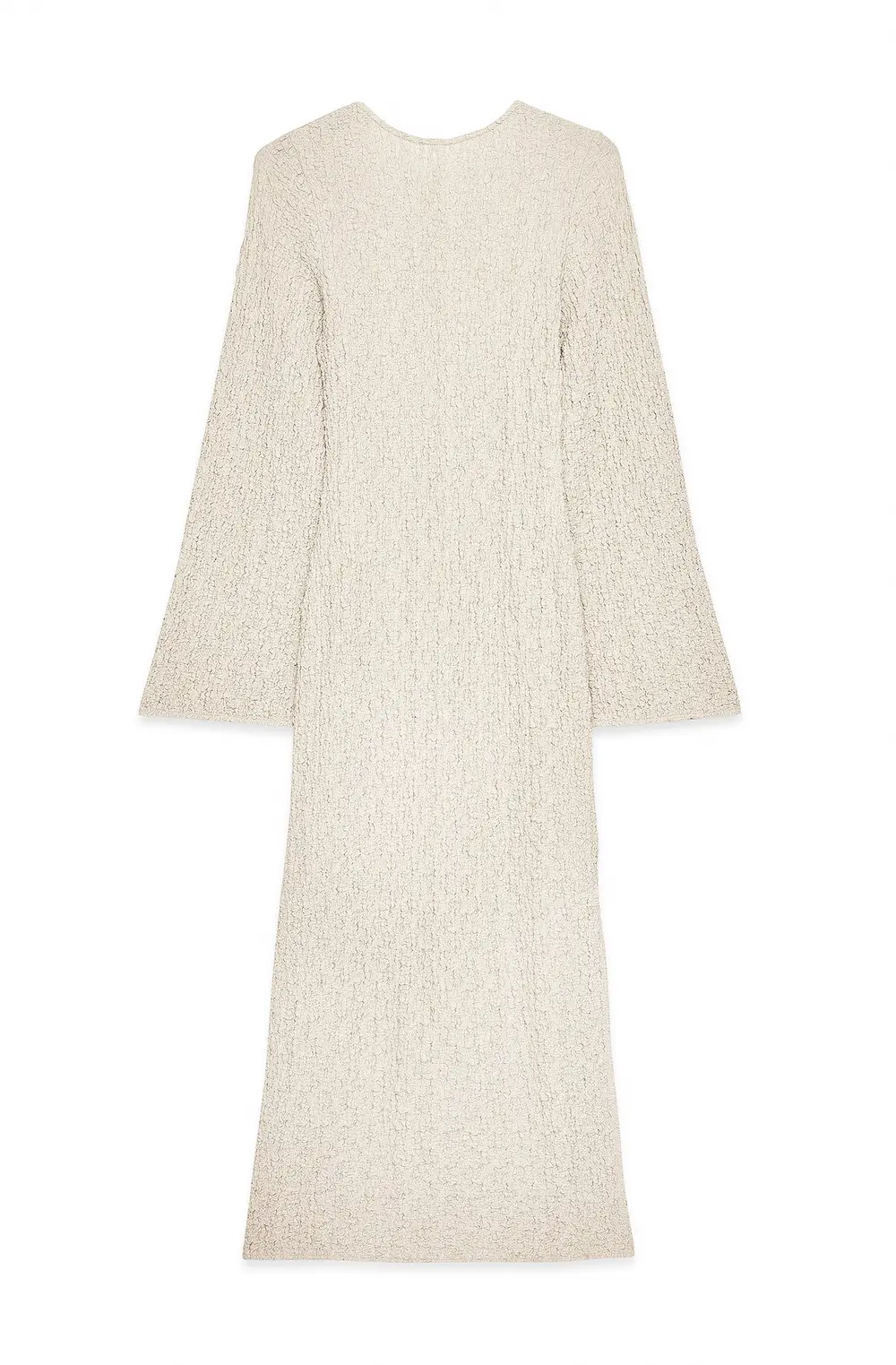 Structured Open Back Midi Dress Beige