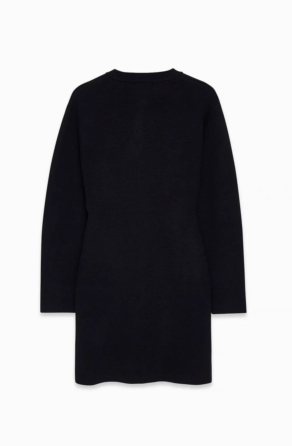 Knitted Sculptural Mini Dress Black