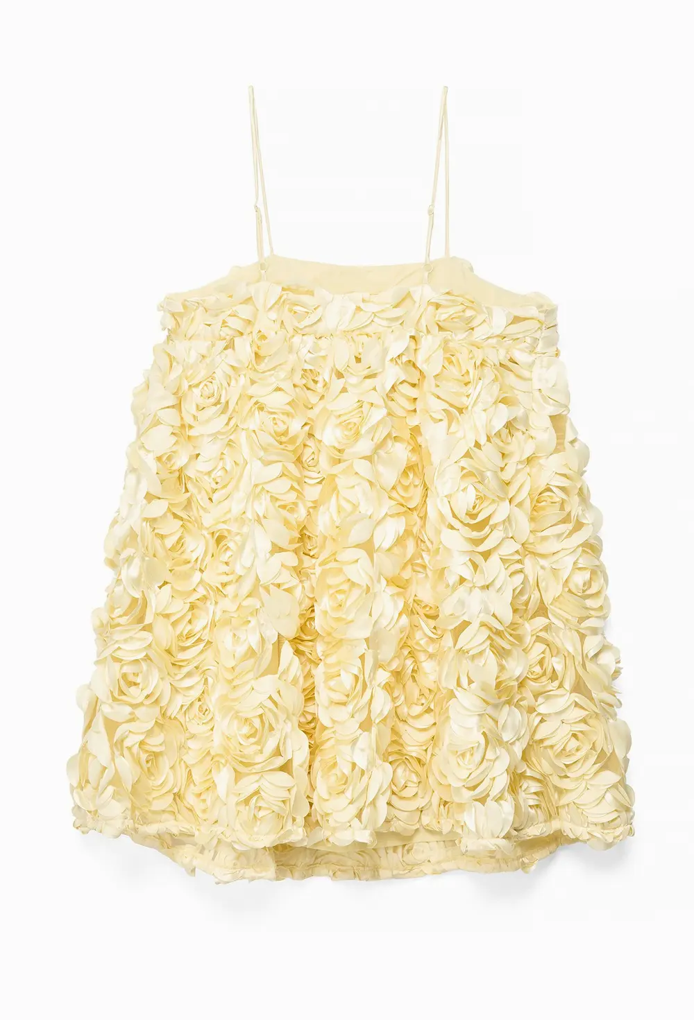 Rose Detail Mini Dress Yellow