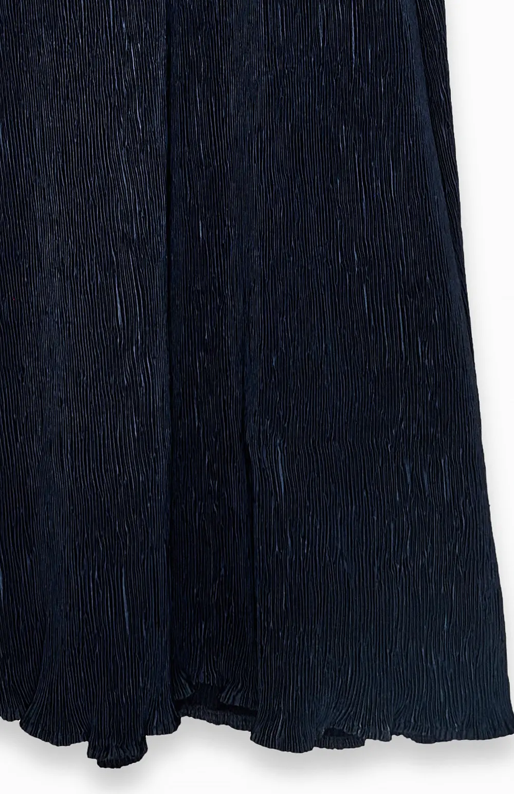 Plisse Boat Neck Maxi Dress Navy