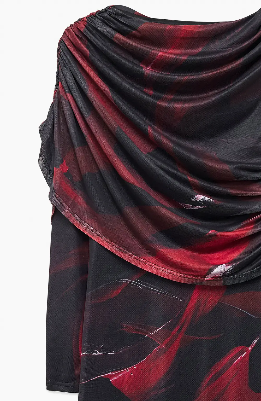 Mesh Printed Maxi Dress Multicolor