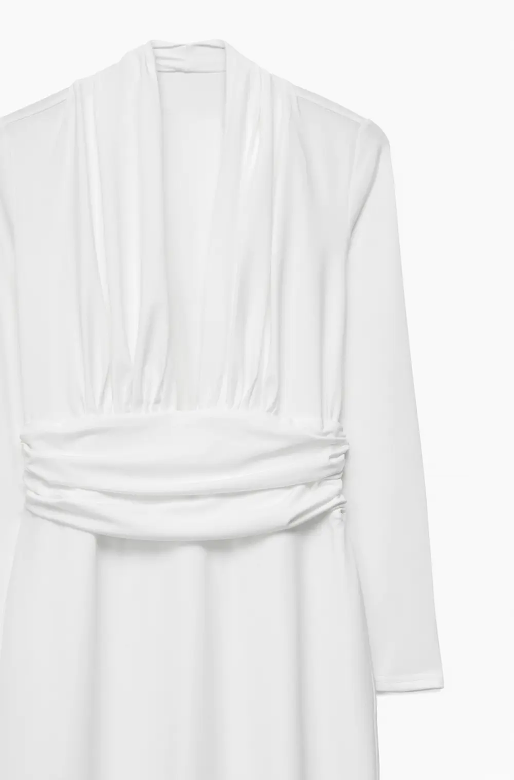 Draped Jersey Maxi Dress White