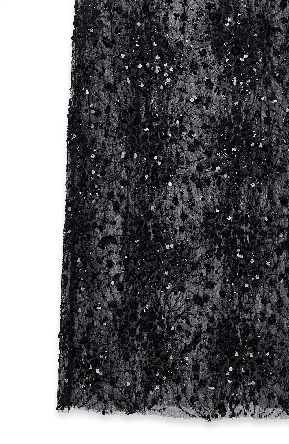 Column Sequin Maxi Dress Black