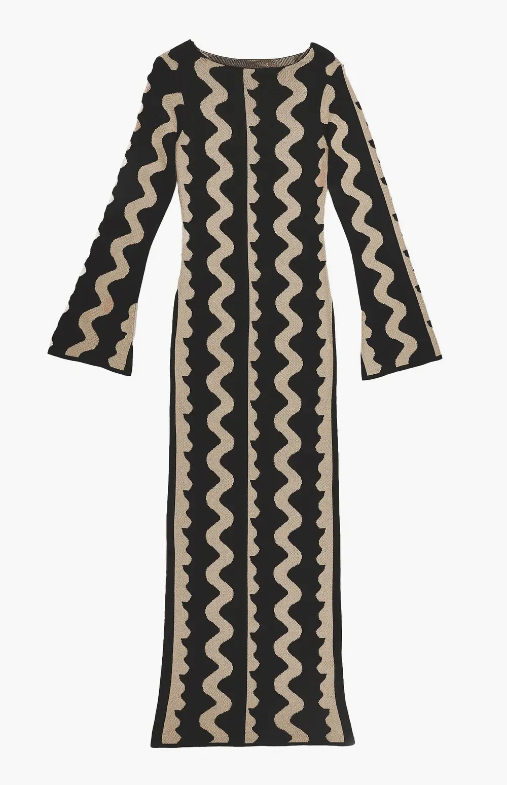 Jacquard Knitted Maxi Dress Multicolor