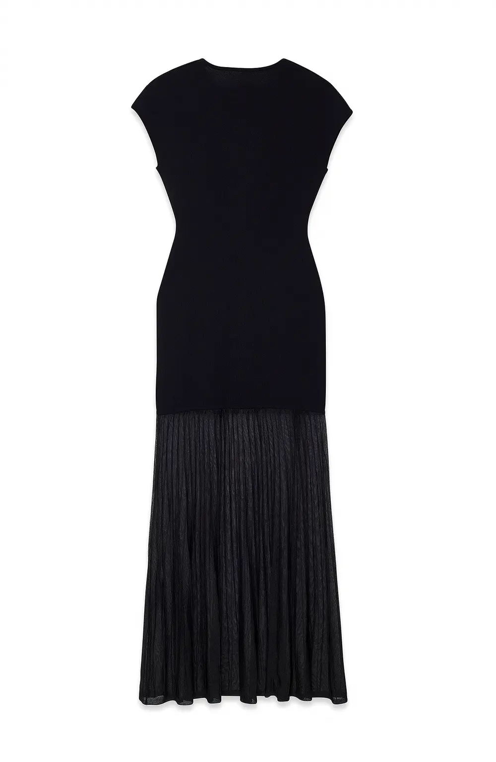 Knitted Sheer Maxi Dress Black