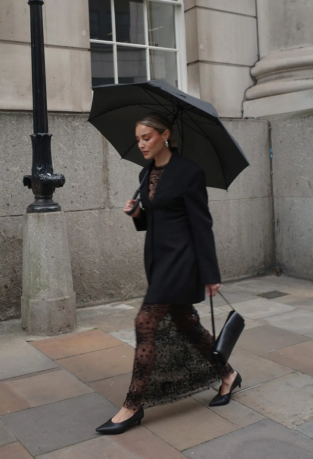 Tailored Sculpted Blazer Mini Dress Black