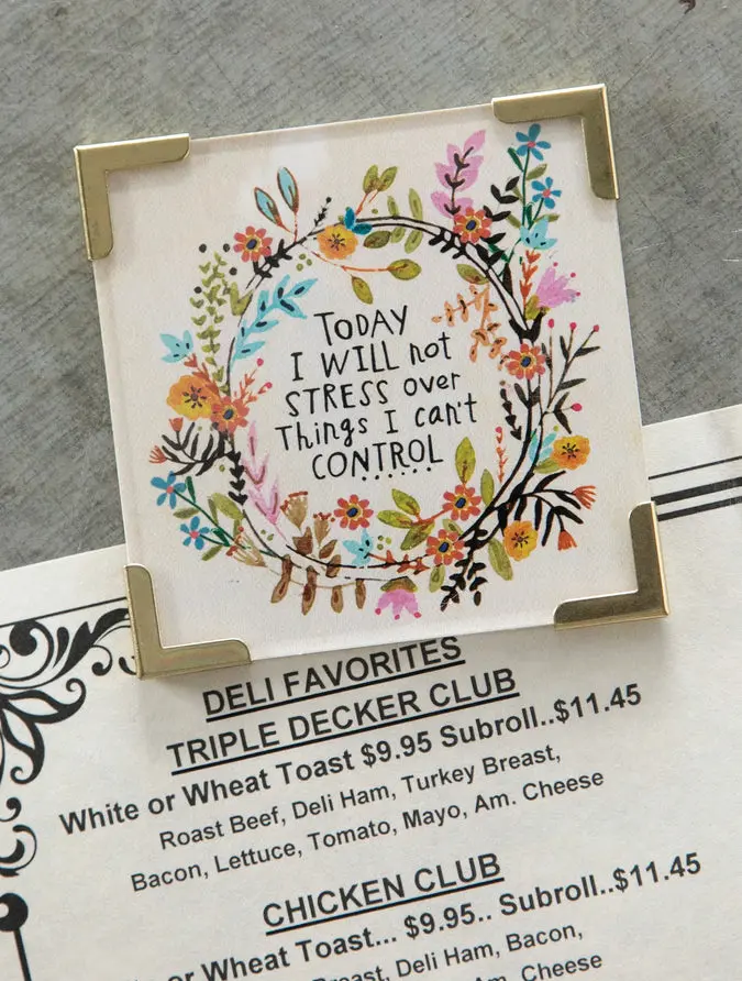 Corner Magnet Keepsake - Today I Will Not Stress